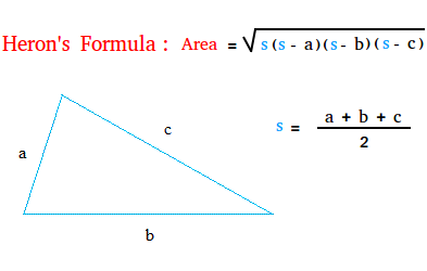 Heron-s-formula - calculate area of triangle app