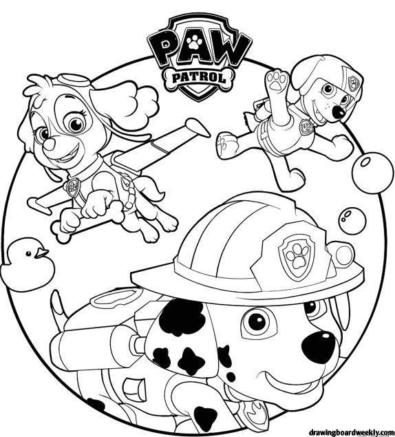 Desenhos para colorir patrulha canina