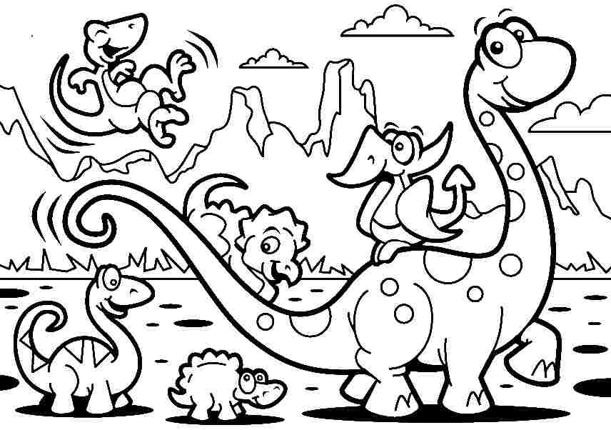 Dinossauro pra colorir