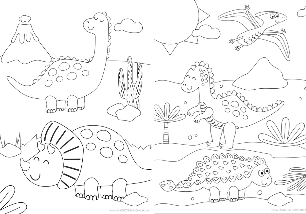 Dinossauro pra colorir