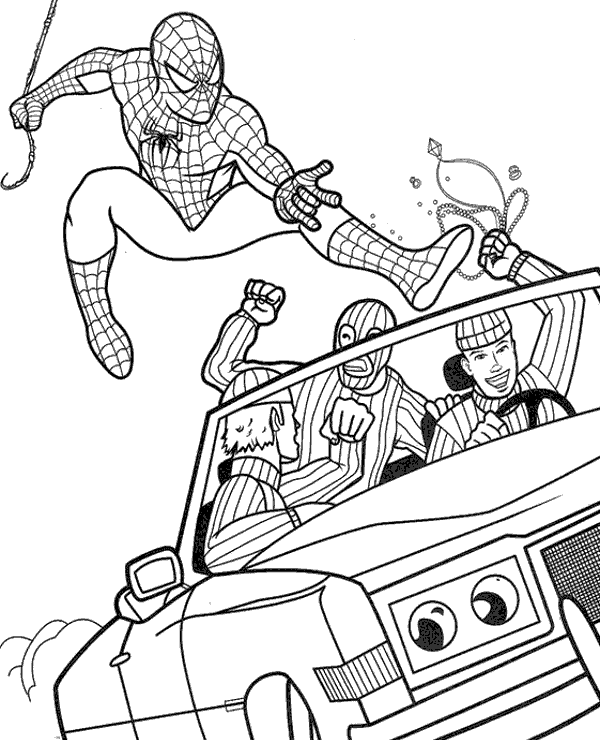 15 desenhos do homem aranha para pintar