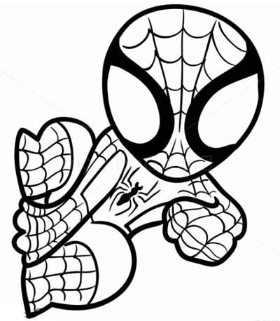 15 desenhos do homem aranha para pintar