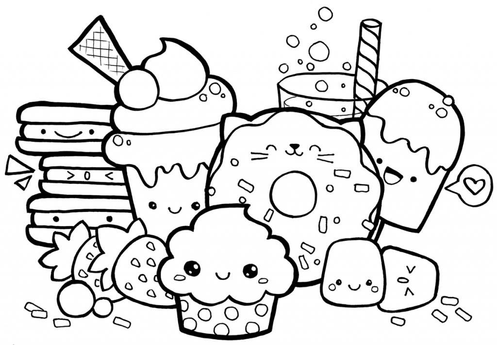 Desenhos para colorir kawaii