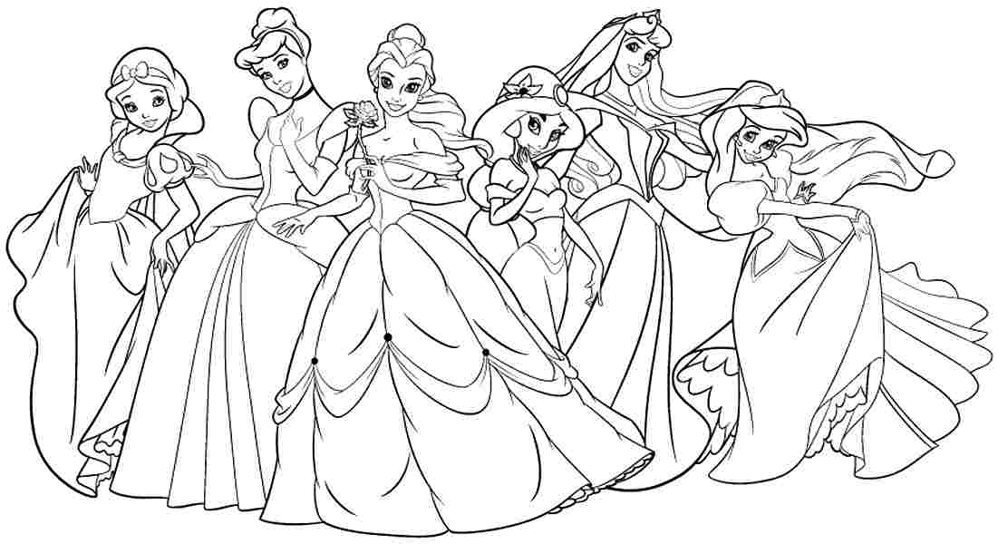Confira 10 desenhos para colorir princesas, para baixar, imprimir e pintar.