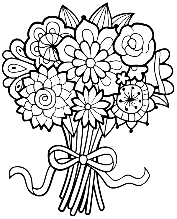 flor para colorir