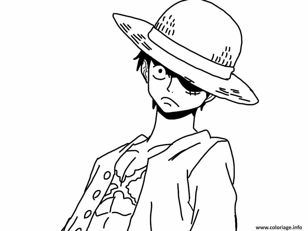 Luffy desenho para colorir, baixar e imprimir do anime One Piece e caprichar na pintura. Mostre sua arte no líder do bando do chapéu de palha.