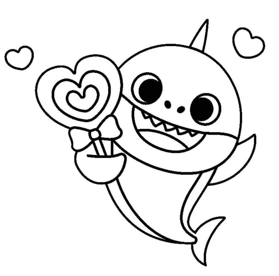 Divirta-se com diversos desenhos do Baby Shark para Colorir. São imagens para você baixar, imprimir e pintar de acordo com sua sua criatividade.