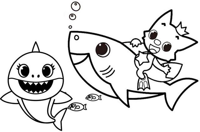 Divirta-se com diversos desenhos do Baby Shark para Colorir. São imagens para você baixar, imprimir e pintar de acordo com sua sua criatividade.