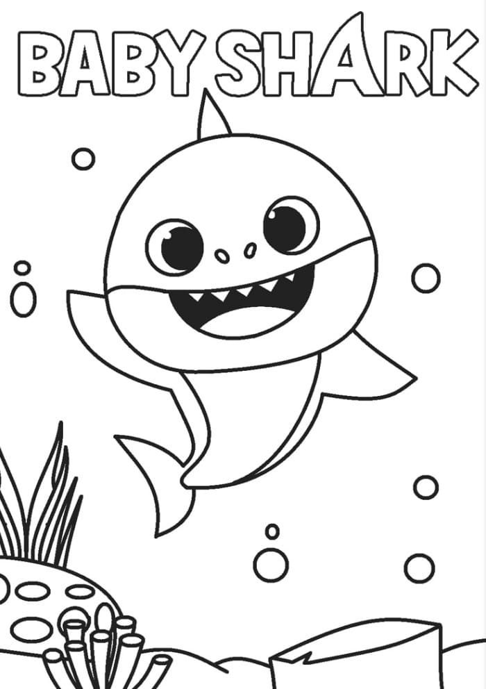 Divirta-se com diversos desenhos do Baby Shark para Colorir. São imagens para você baixar, imprimir e pintar de acordo com sua sua criatividade.