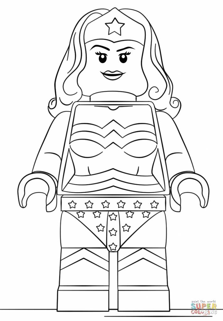 Desenhos da Mulher Maravilha para colorir, pintar, baixar e imprimir - Wonder Woman Coloring Page and Printable - 1