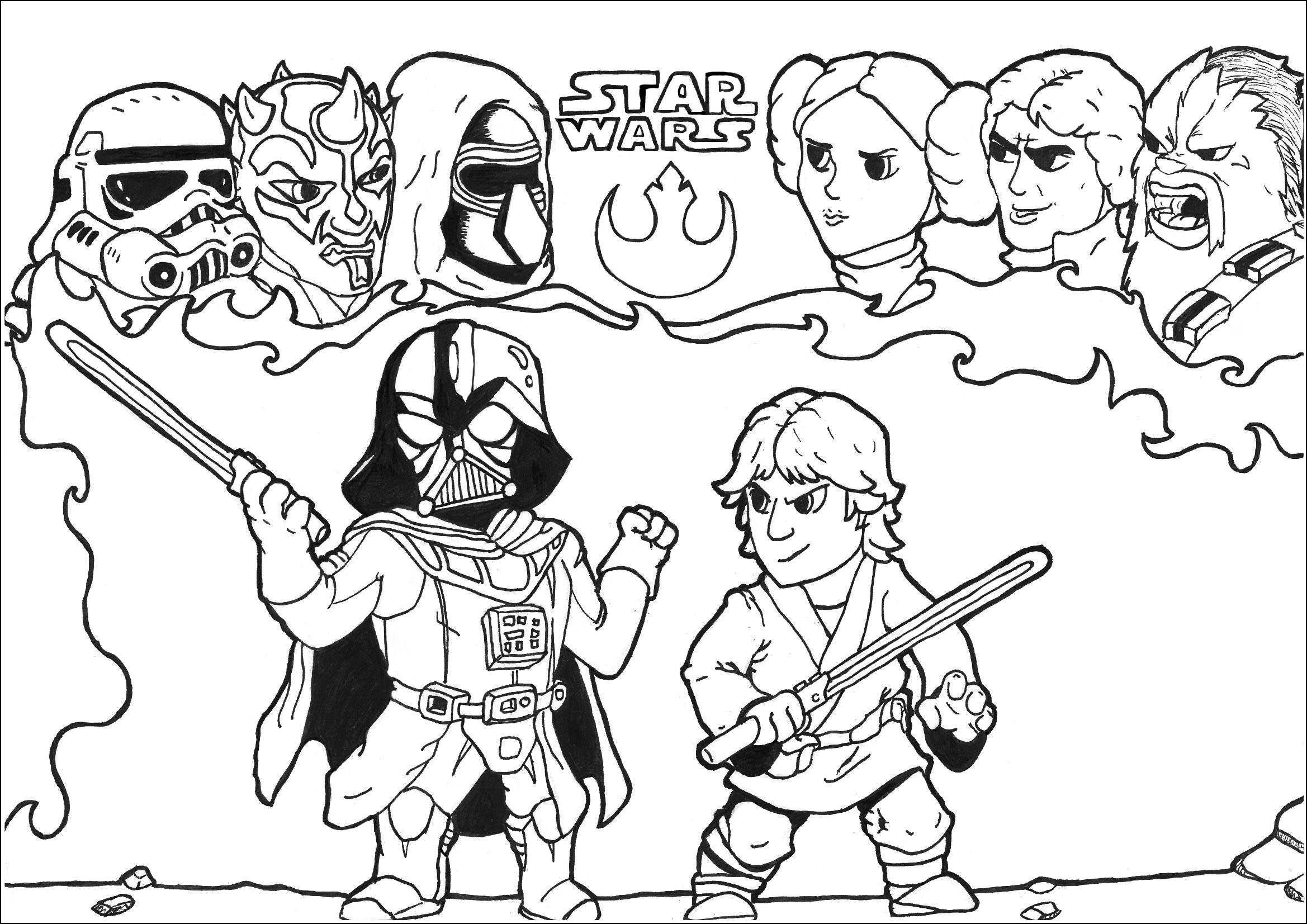 Desenhos de Star Wars para colorir, pintar, baixar e imprimir - 11