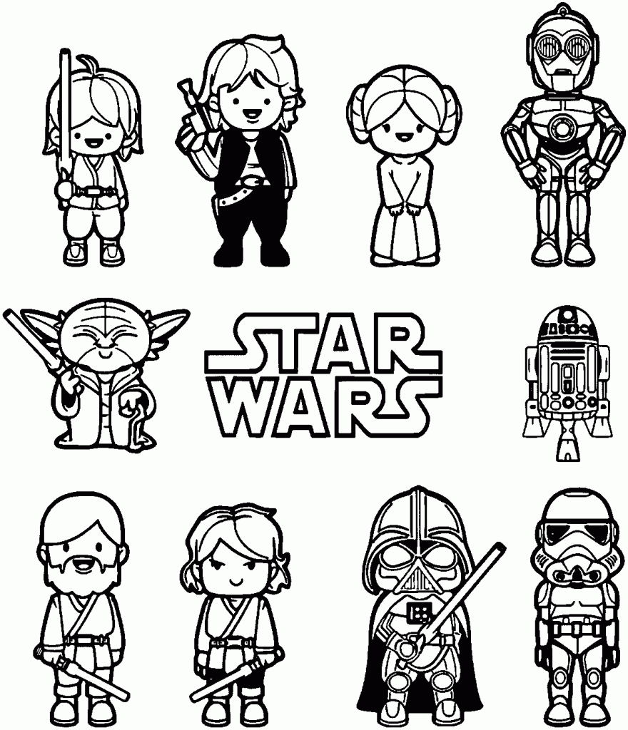 Desenhos de Star Wars para colorir, pintar, baixar e imprimir - 2