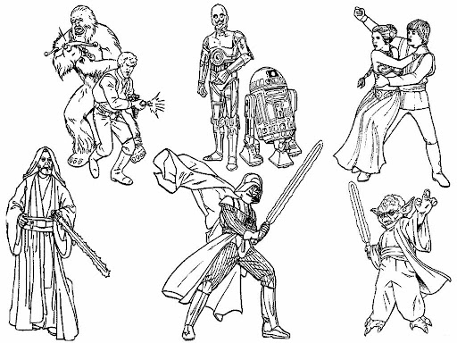 Desenhos de Star Wars para colorir, pintar, baixar e imprimir - 5