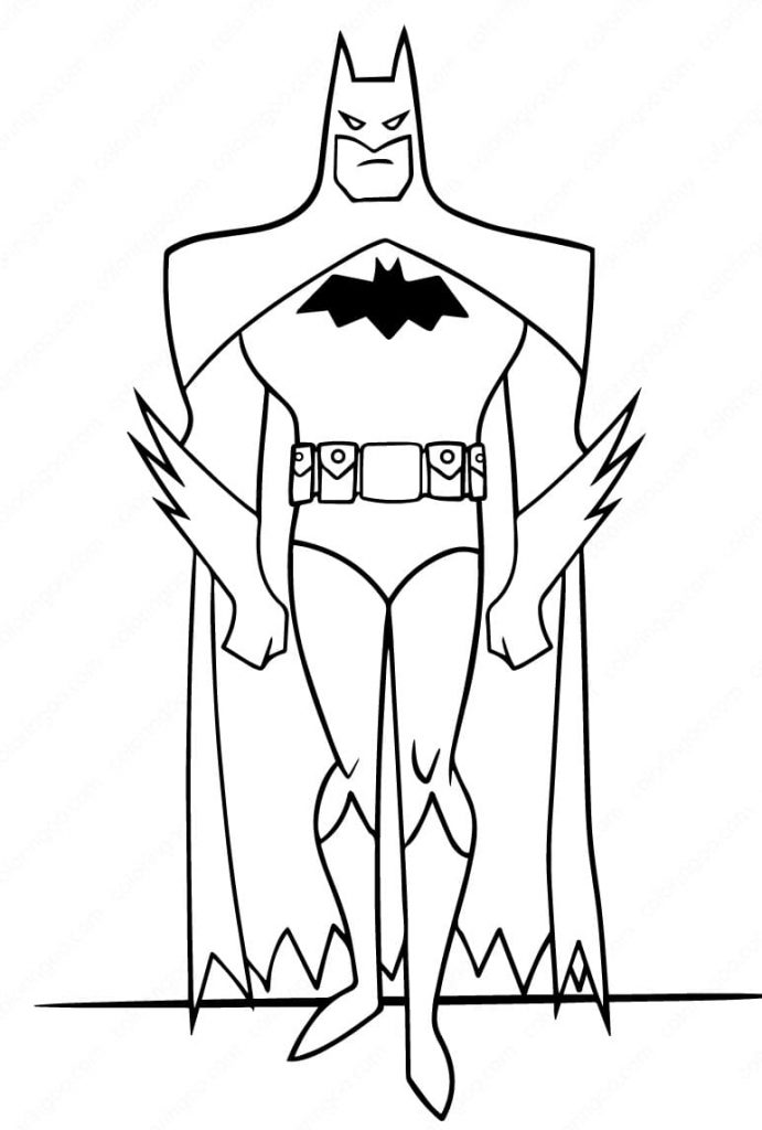 Desenhos do Batman para colorir, pintar, baixar e imprimir - Batman Coloring Page and Printable