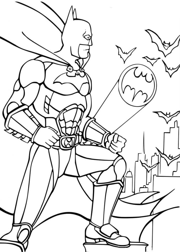 Desenhos do Batman para colorir, pintar, baixar e imprimir - Batman Coloring Page and Printable