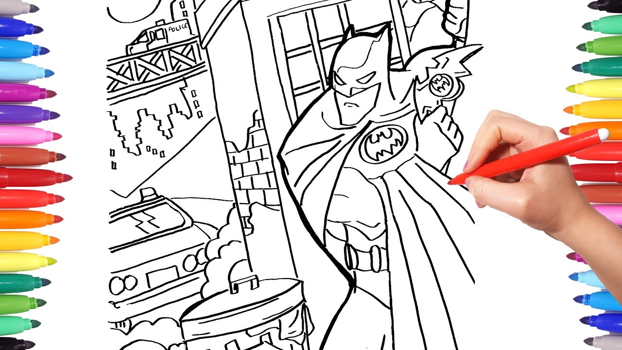 Desenhos do Batman para colorir, pintar, baixar e imprimir - Batman Coloring Page and Printable