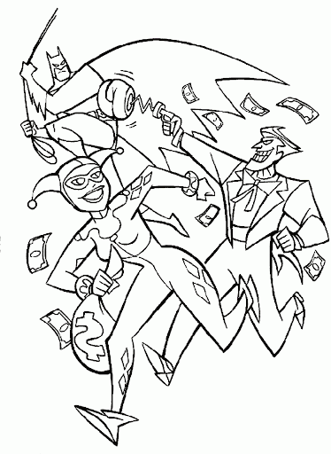 Desenhos do Coringa para colorir, pintar, baixar e imprimir - The Joker Coloring Page and Printable - 1