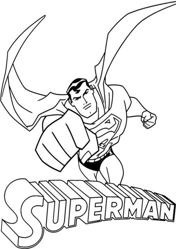 Desenhos do Superman para colorir, pintar, baixar e imprimir - Superman Coloring Page and Printable - 1