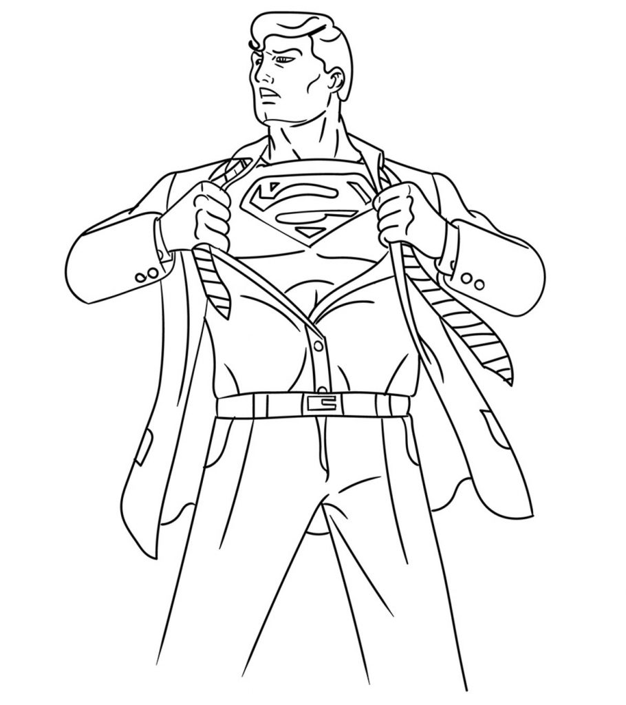 Desenhos do Superman para colorir, pintar, baixar e imprimir - Superman Coloring Page and Printable - 1