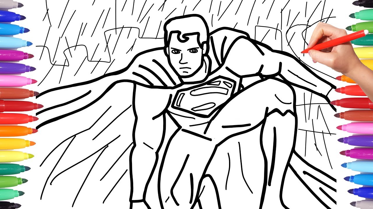 Desenhos do Superman para colorir, pintar, baixar e imprimir - Superman Coloring Page and Printable - 1