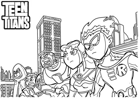 Confira imagens dos Jovens Titãs para Colorir. São desenhos da Estelar, Robin, Ravena, Mutano e Cyborg. Aproveite!