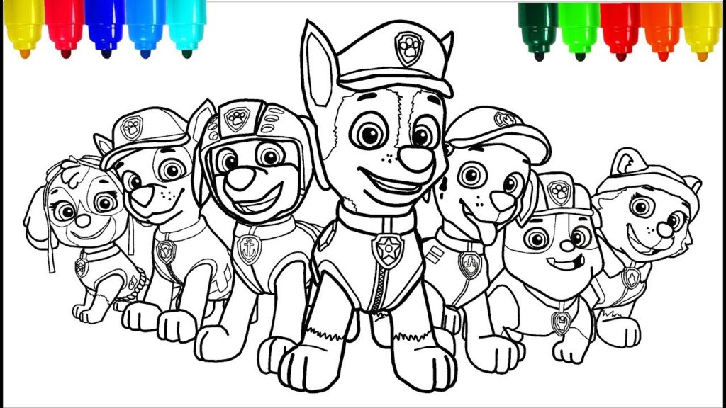 Divirta-se com desenhos e imagens da Patrulha Canina para Colorir. São diversos desenhos para baixar e imprimir de graça.