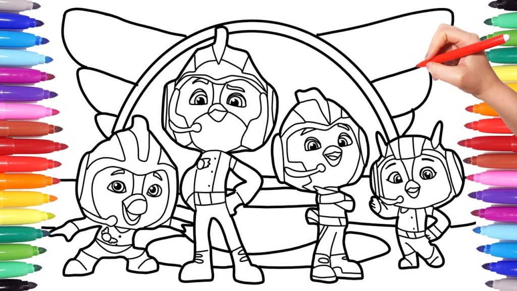 Confira diversas imagens com Top Wing desenho para colorir. Você pode baixar, imprimir e pintar à vontade grátis. Vamos lá?