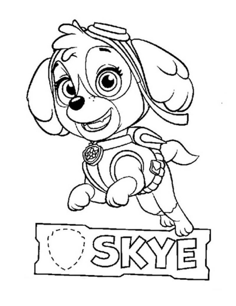 Skye Patrulha Canina para Colorir - São diversas imagens e desenhos dessa linda cachorrinha da Patrulha Canina. Baixe, imprima e capriche na pintura.