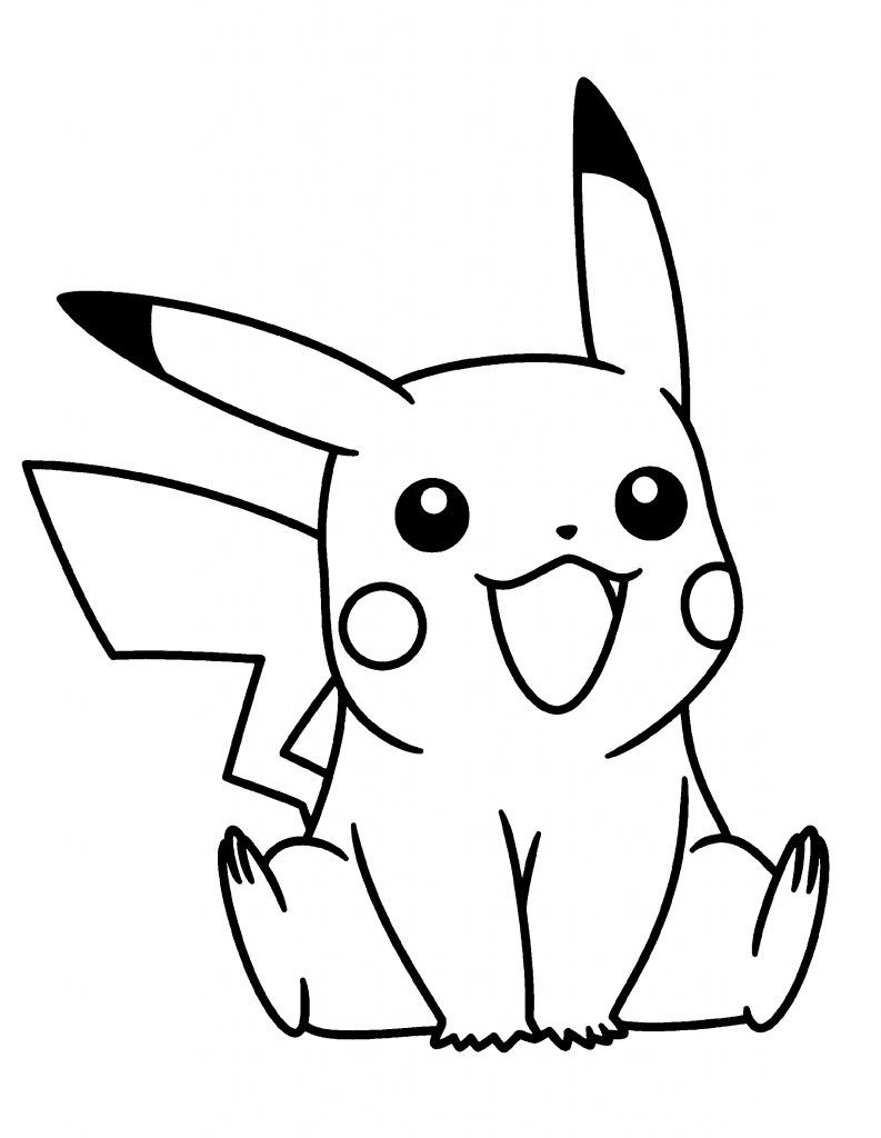 Pikachu Coloring Page - Download and Printable Images. Spark your creativity with beautiful Pikachu designs. Enjoy!