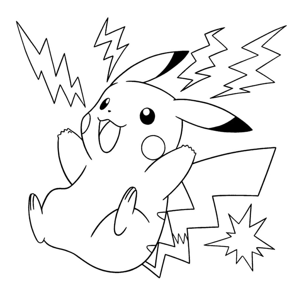 Pikachu Coloring Page - Download and Printable Images. Spark your creativity with beautiful Pikachu designs. Enjoy!