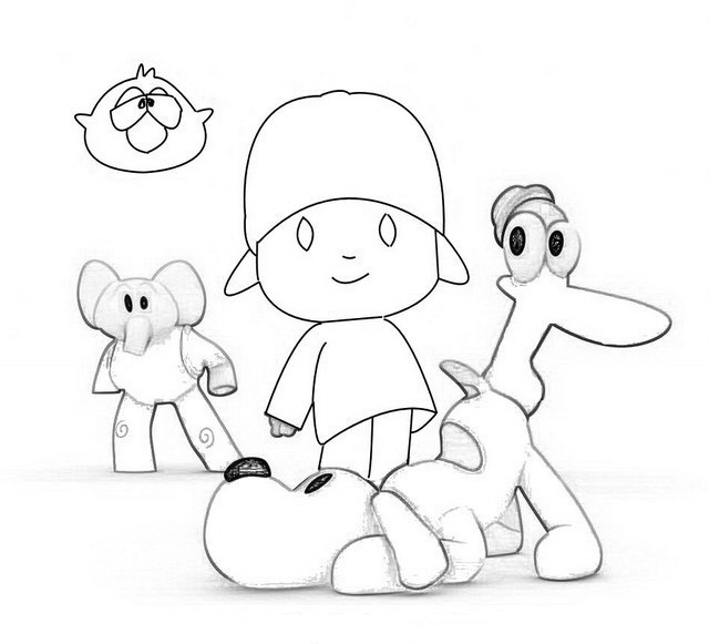 Divirta-se com diversas imagens para pintar desse personagem tão querido. Confira agora Pocoyo desenho para colorir, baixar e imprimir grátis.