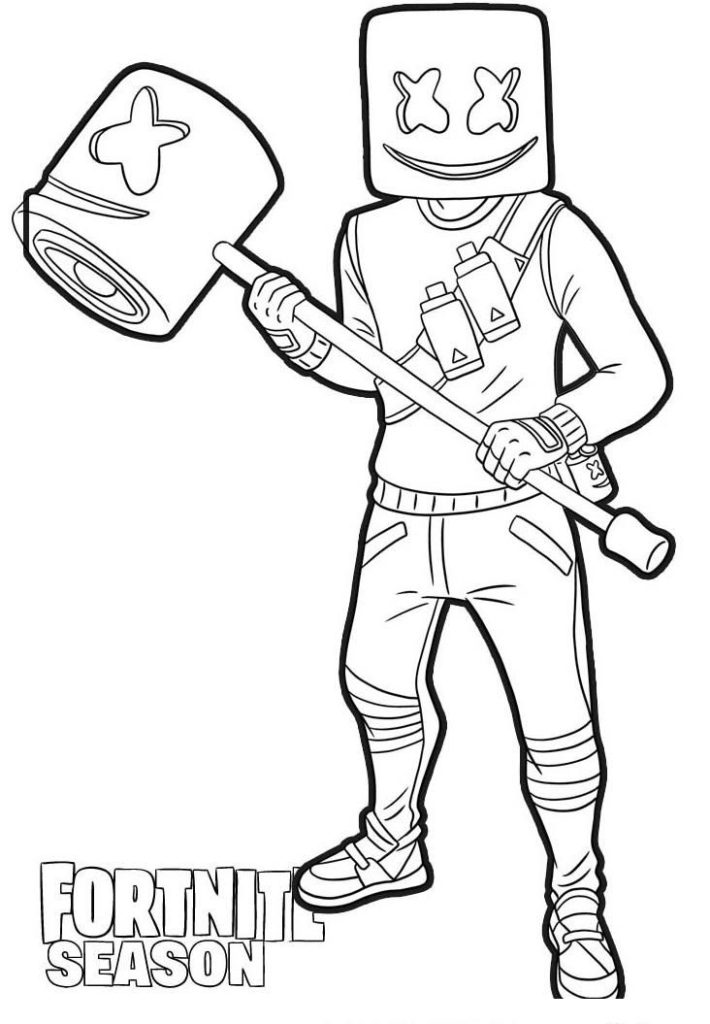 Fortnite Coloring Page - Battle Royale - Download and Printable. Paint several images and characters from the game that won everyone over.