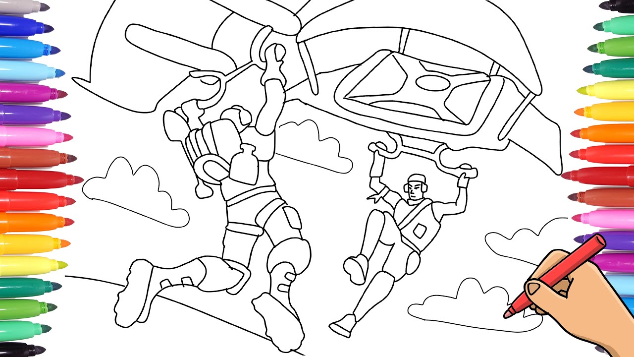 Fortnite Coloring Page - Battle Royale - Download and Printable. Paint several images and characters from the game that won everyone over.