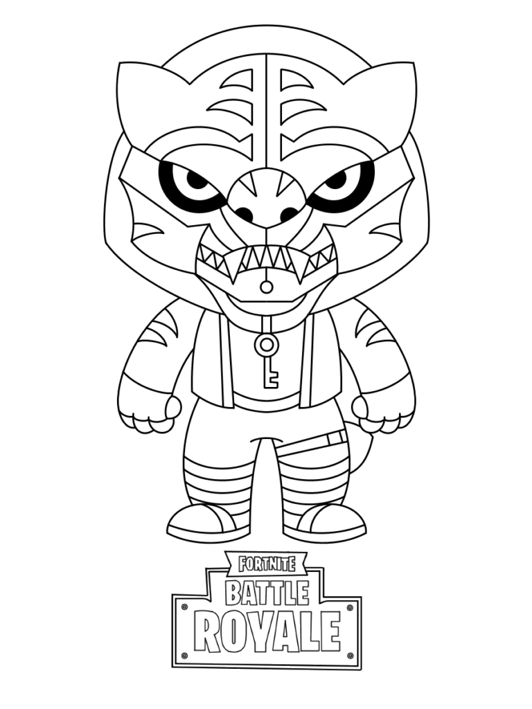 Fortnite Coloring Page - Battle Royale - Download and Printable. Paint several images and characters from the game that won everyone over.