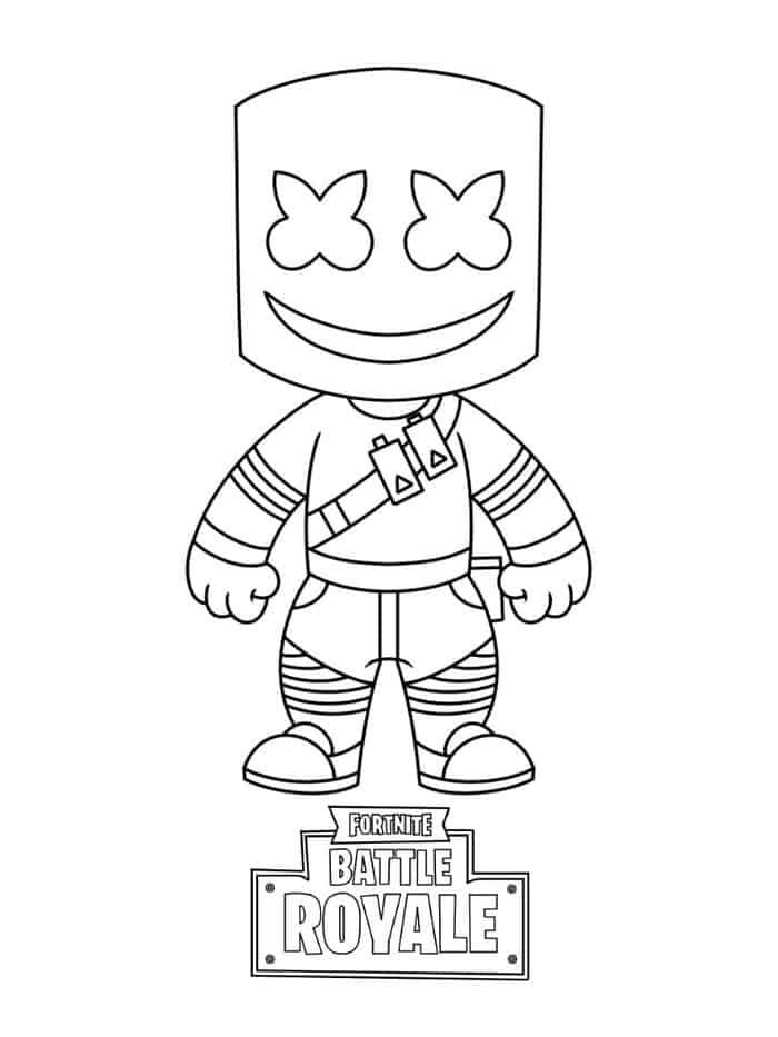 Fortnite Coloring Page - Battle Royale - Download and Printable. Paint several images and characters from the game that won everyone over.