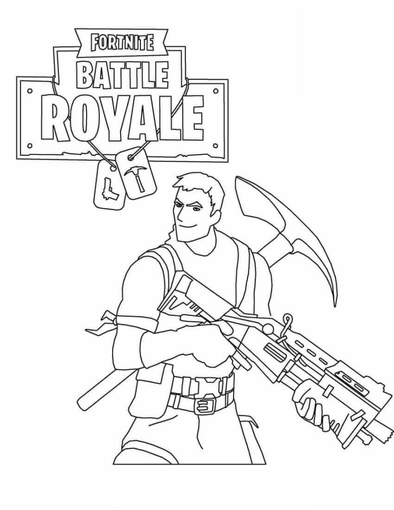 Fortnite Coloring Page - Battle Royale - Download and Printable. Paint several images and characters from the game that won everyone over.