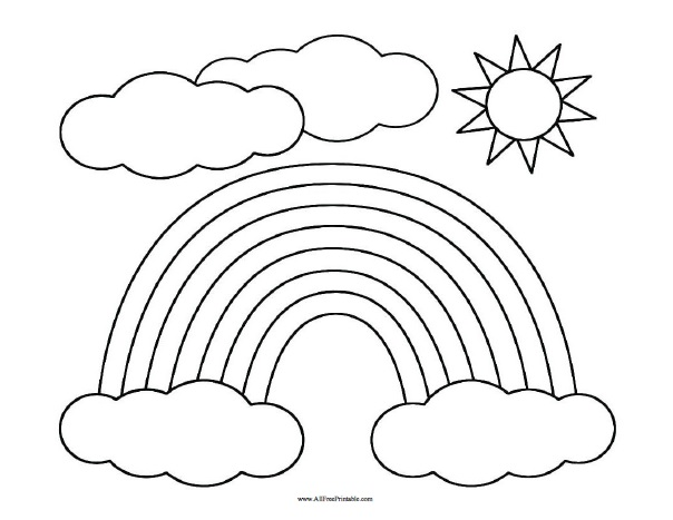 Rainbow Coloring Page - Download and Printable Images. Spark your creativity with beautiful rainbow designs.