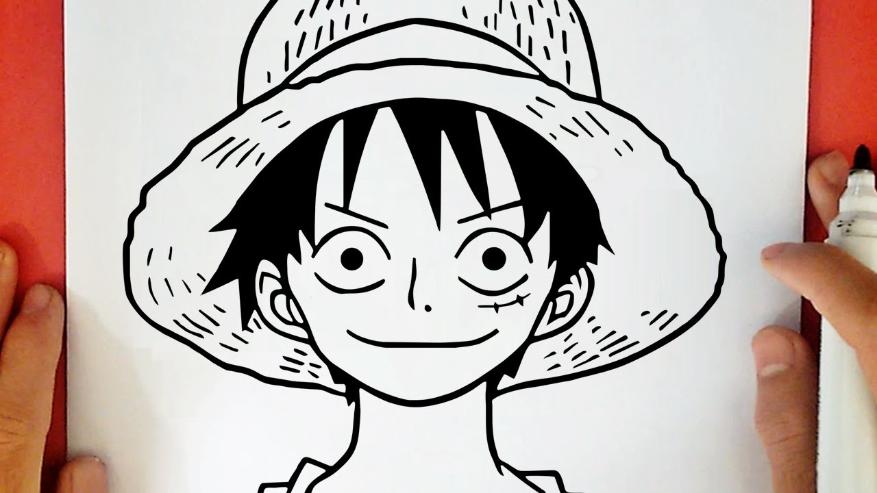 Como Desenhar Monkey D Luffy Full Body From One Piece Passo 0 para colorir