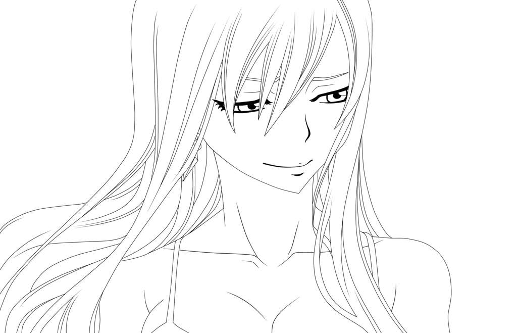 Erza Scarlet - Fairy Tail desenho para colorir, baixar e imprimir- 5