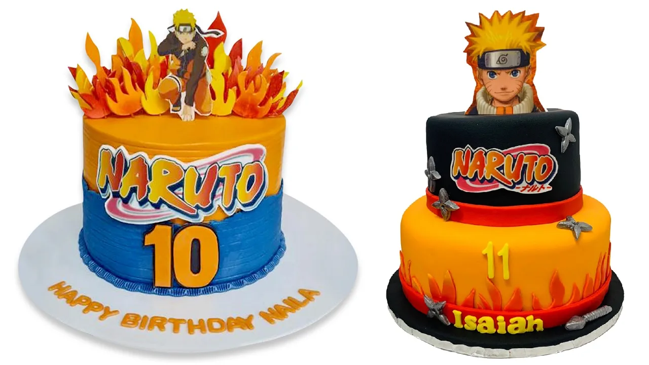 Naruto Cakes - Ideias de bolo, de cackes e cupcakes com o tema Naruto Clássico e Naruto Shippuden para animar sua festa.