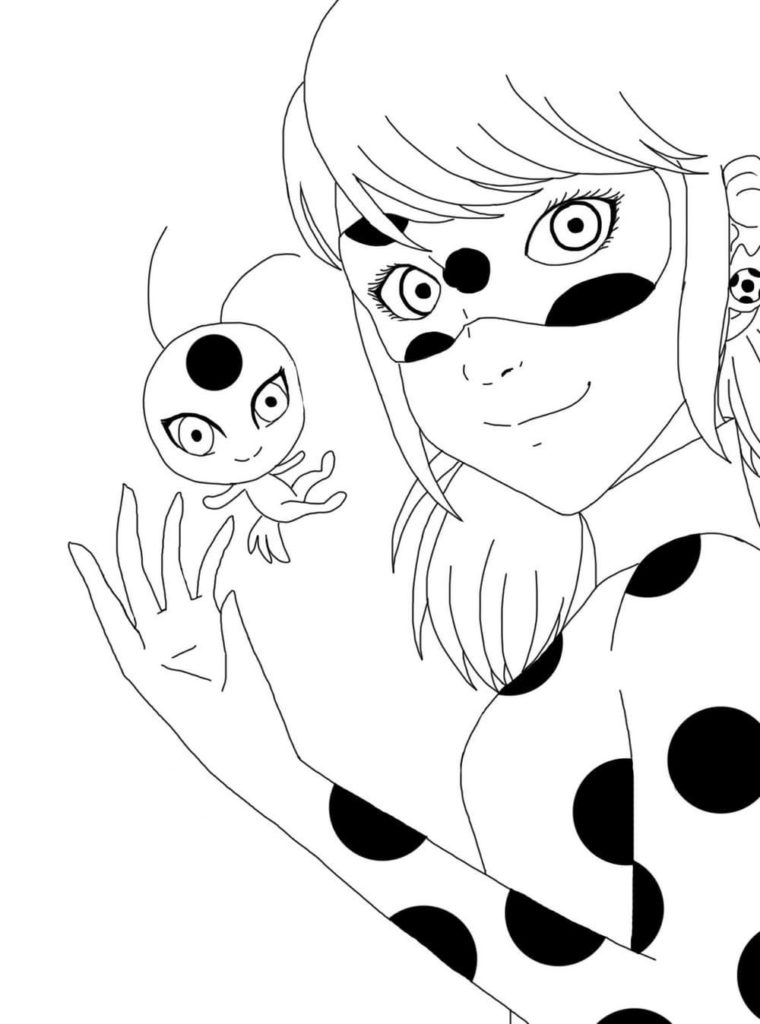 Ladybug para colorir - Miraculous: As Aventuras de Ladybug e Cat Noir - Confira desenhos fantásticos da Ladybug baixar, imprimir e pintar do jeito que quiser.