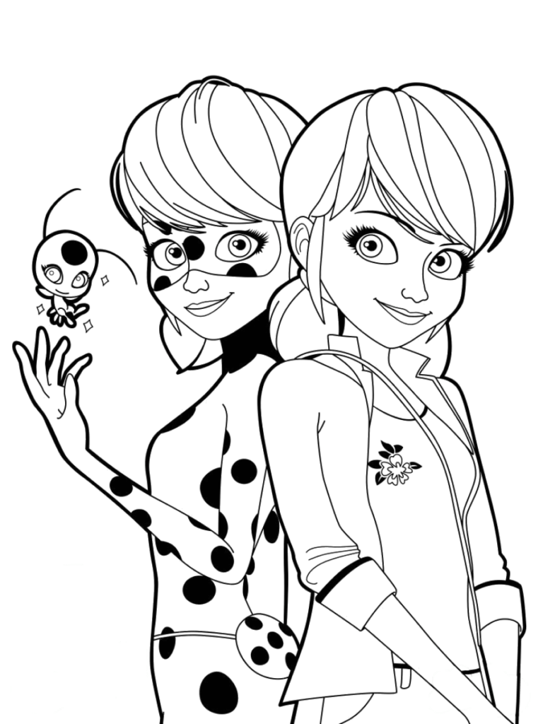 Ladybug para colorir - Miraculous: As Aventuras de Ladybug e Cat Noir - Confira desenhos fantásticos da Ladybug baixar, imprimir e pintar do jeito que quiser.