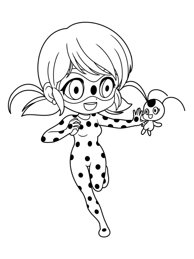 Ladybug para colorir - Miraculous: As Aventuras de Ladybug e Cat Noir - Confira desenhos fantásticos da Ladybug baixar, imprimir e pintar do jeito que quiser.