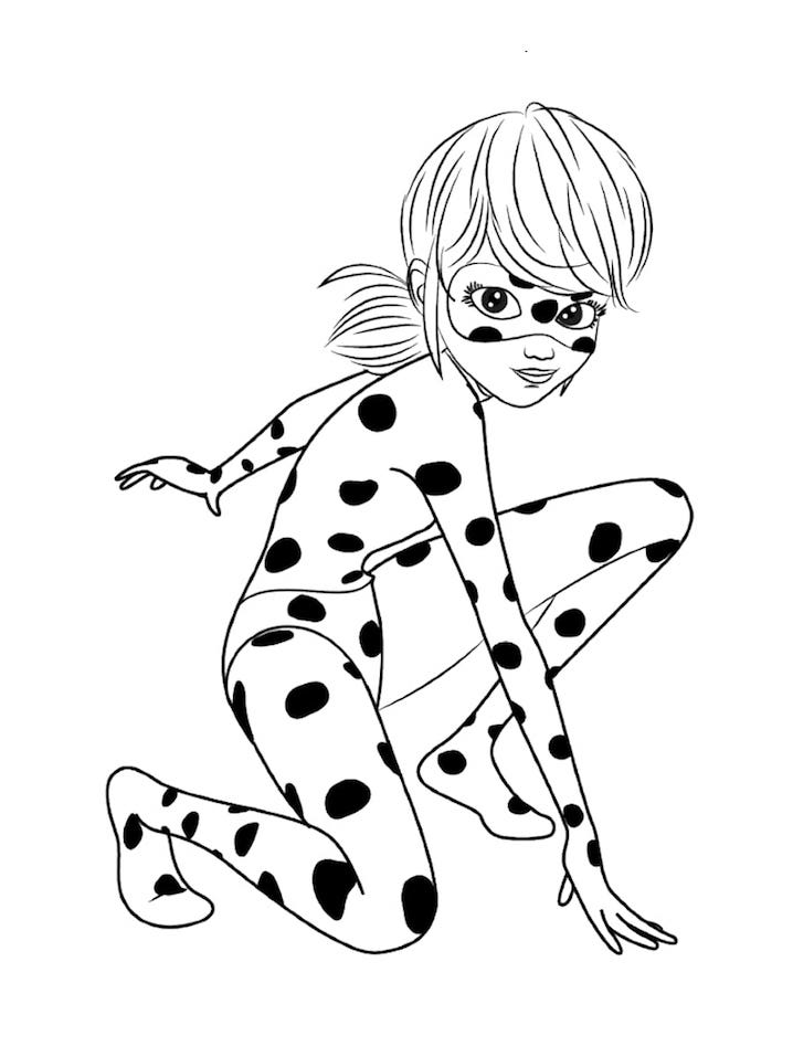 Ladybug para colorir - Miraculous: As Aventuras de Ladybug e Cat Noir - Confira desenhos fantásticos da Ladybug baixar, imprimir e pintar do jeito que quiser.