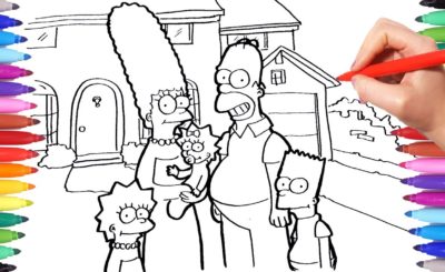 The Simpsons Coloring Page and Printable - have fun painting Simpsons characters: Homer, Lisa, Bart Marge, Maggie and many others.