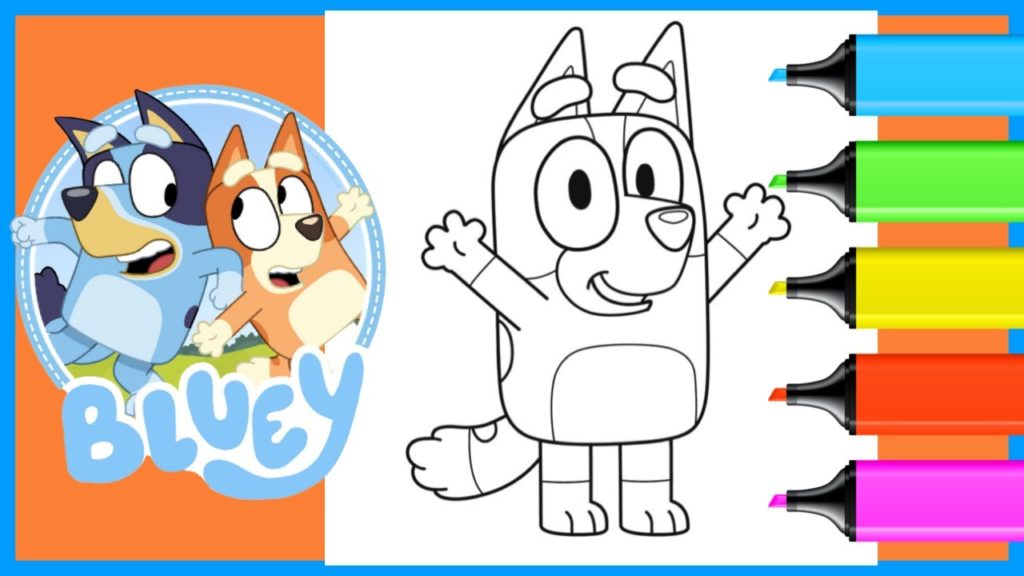 Bluey coloring pages - Download lots of exciting bluey images for you to make a beautiful painting. Download it as a pdf and take it anywhere.