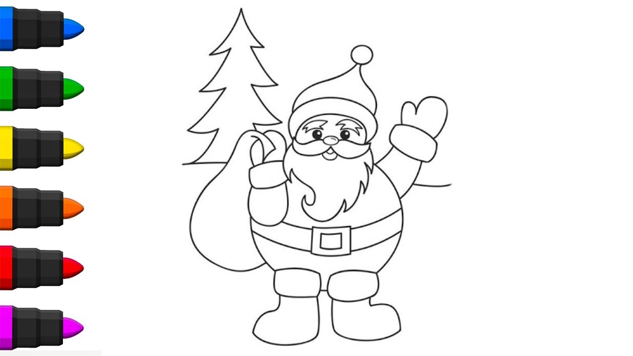 Desenho papai noel para colorir . Confira lingas imagens do bom velhinho para você salvar em pdf, imprimir e pintar do seu jeito.