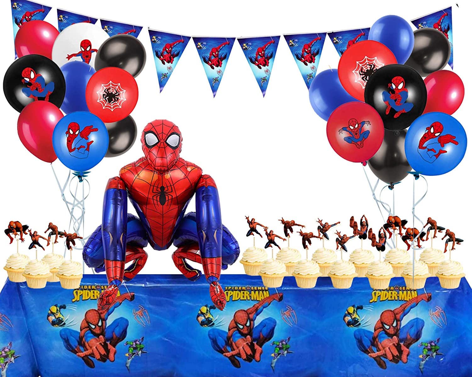 Spiderman cake topper - best spider man cake and cupcake ideas to liven up parties and events. Save the image in pdf to print whenever you want.