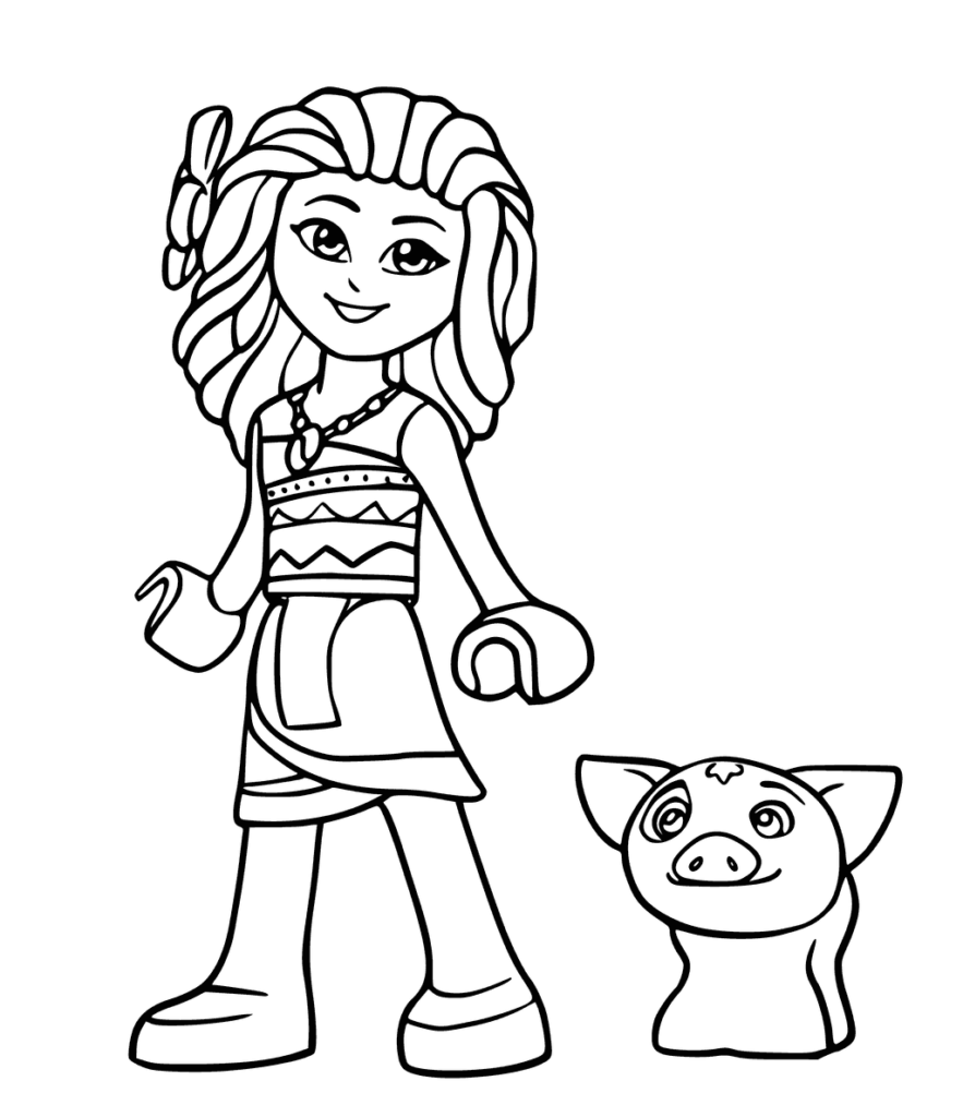 Moana desenho para colorir - baixe diversas imagens e desenhos dessa linda princesa Moana da Disney em cenas super divertidas para imprimir e pintar.