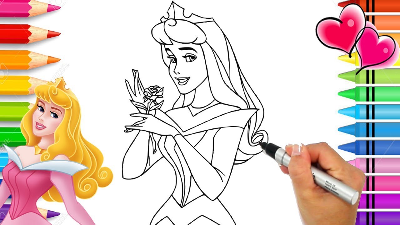 rincesa Aurora desenho para colorir - baixe diversas imagens e desenhos dessa linda princesa Aurora da Disney em cenas super divertidas para imprimir e pintar.